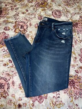 Disclosure Blue Distressed High-Rise Skinny Jeans Size 15/32